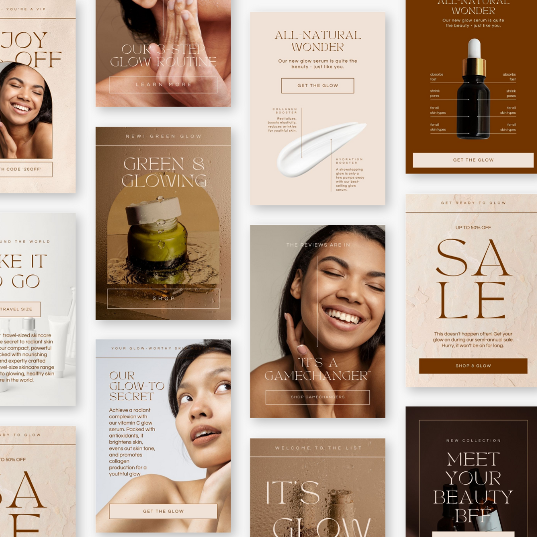 GLOW Bundle - 94 Email & Social Media Templates