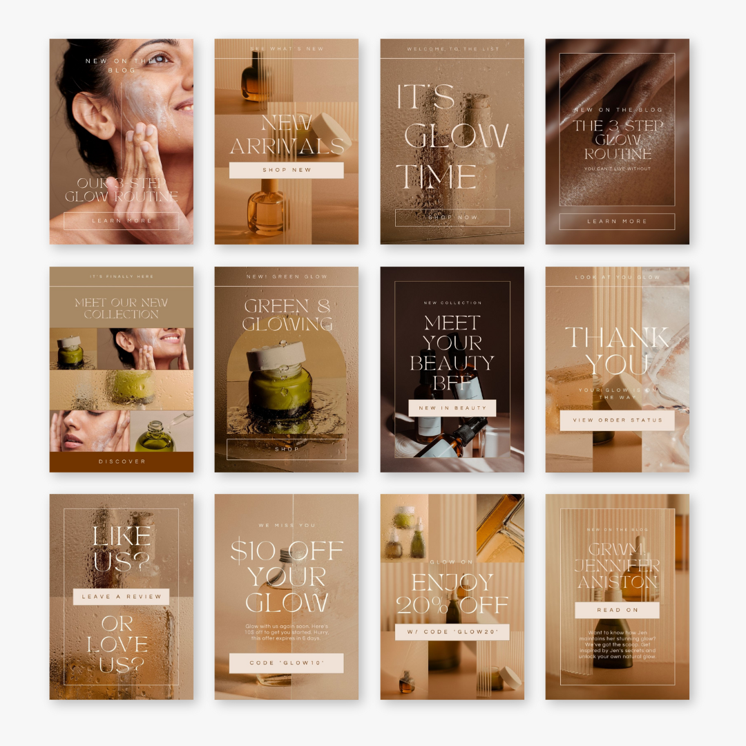 GLOW BUNDLE - 30 Email Templates