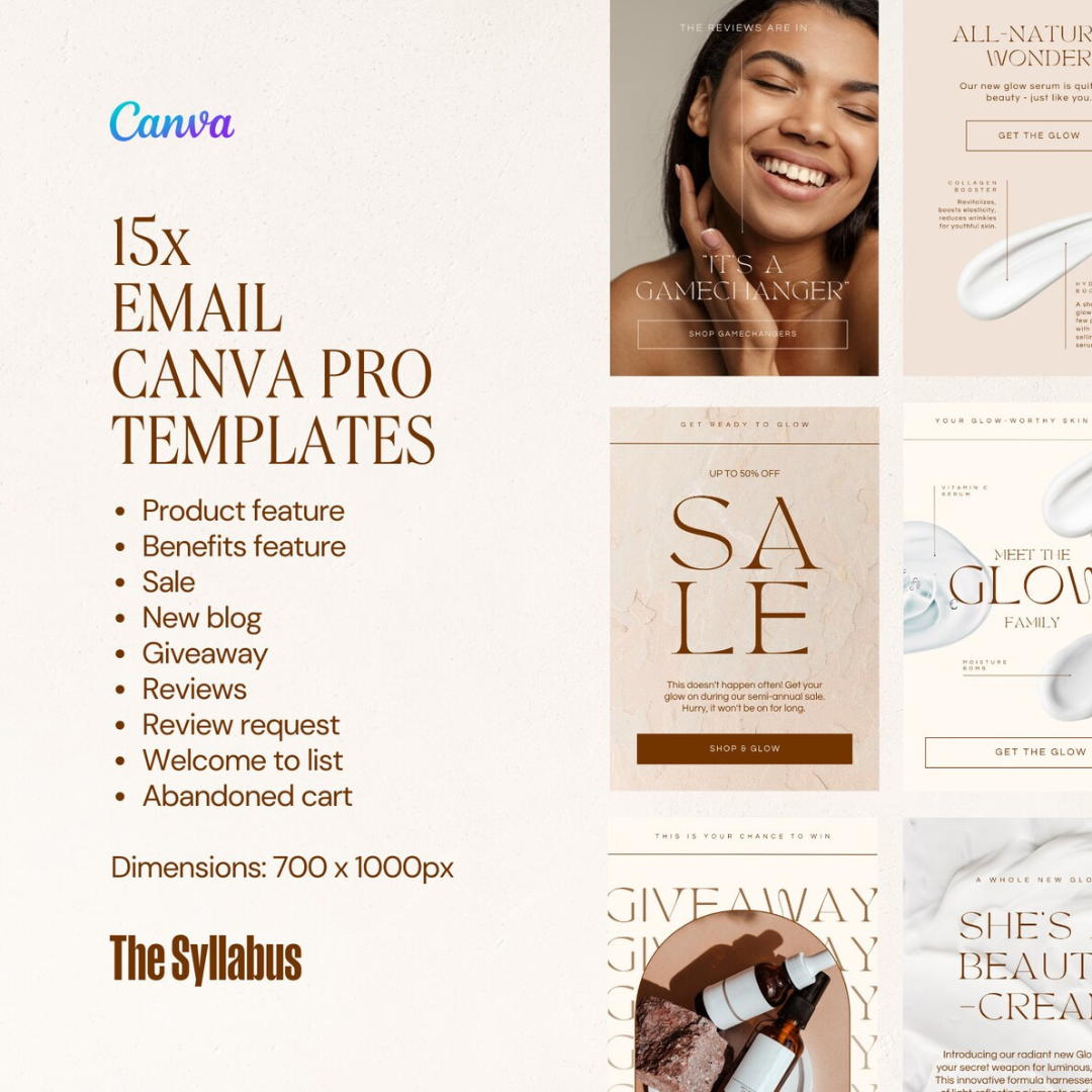 GLOW Bundle - 94 Email & Social Media Templates