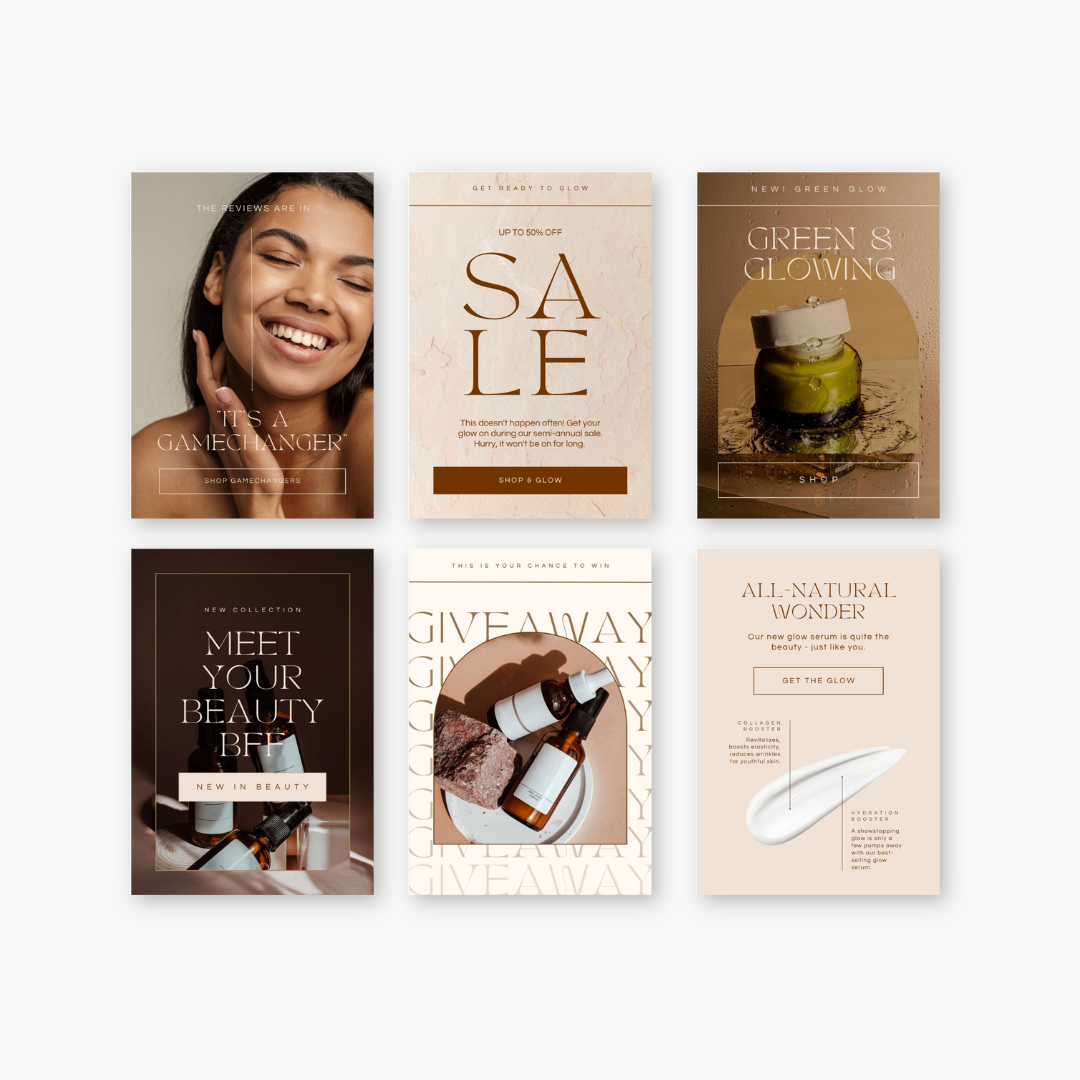 GLOW Bundle - 94 Email & Social Media Templates
